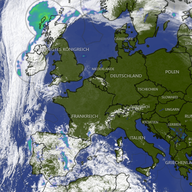 Die aktuelle Wetterlage über Europa: Ab Montag wird das Hoch verdrängt und kalte Luft aus dem Norden strömt nach Deutschland.