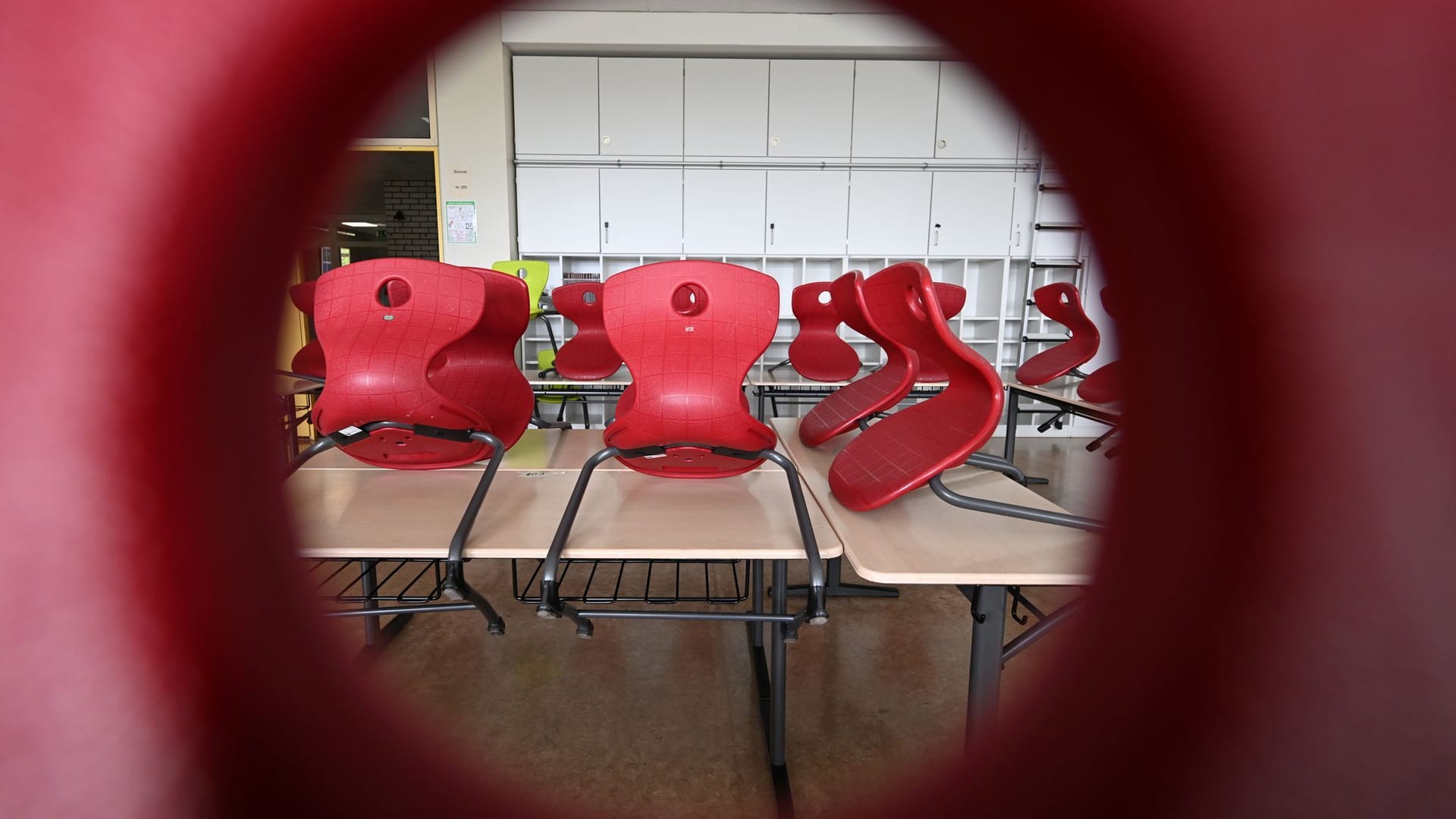 Leeres Klassenzimmer in Baden-Württemberg