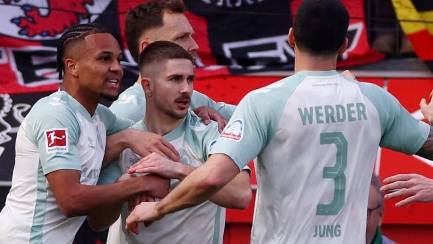 Spieler des SV Werder Bremen: Gegen Leverkusen müssen sie auf zahlreiche Anhänger verzichten.