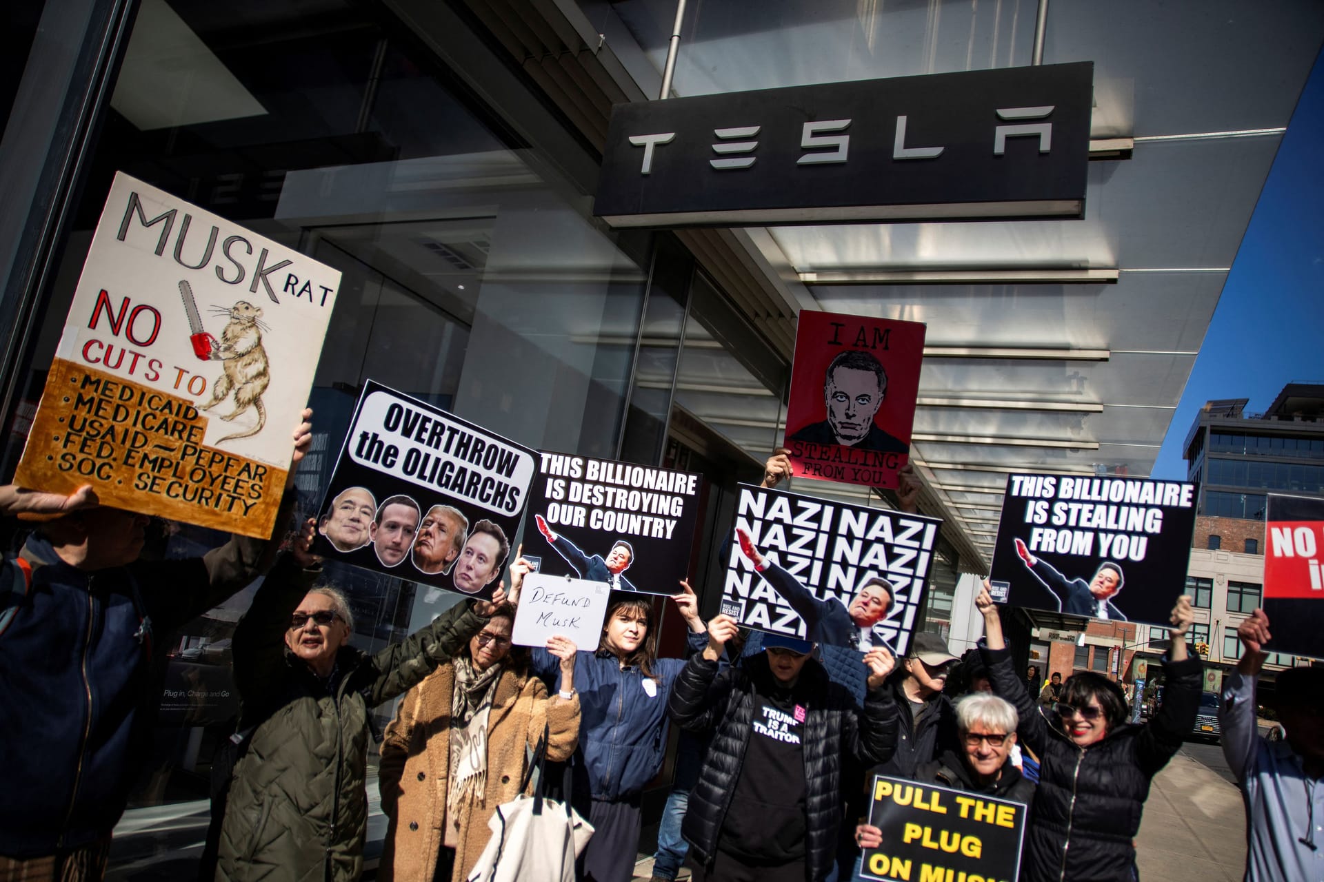 TESLA-PROTEST/NEW YORK