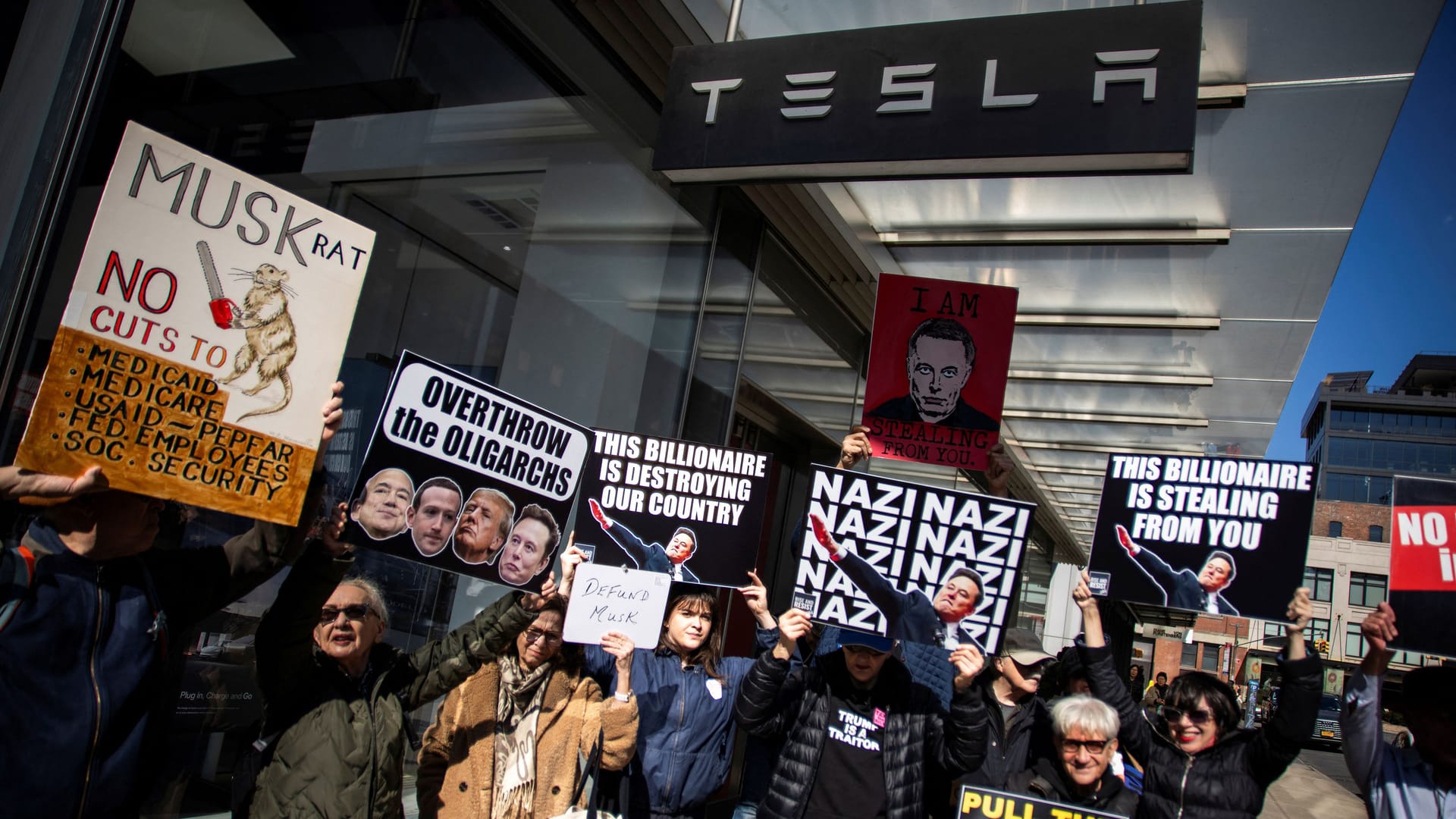 TESLA-PROTEST/NEW YORK