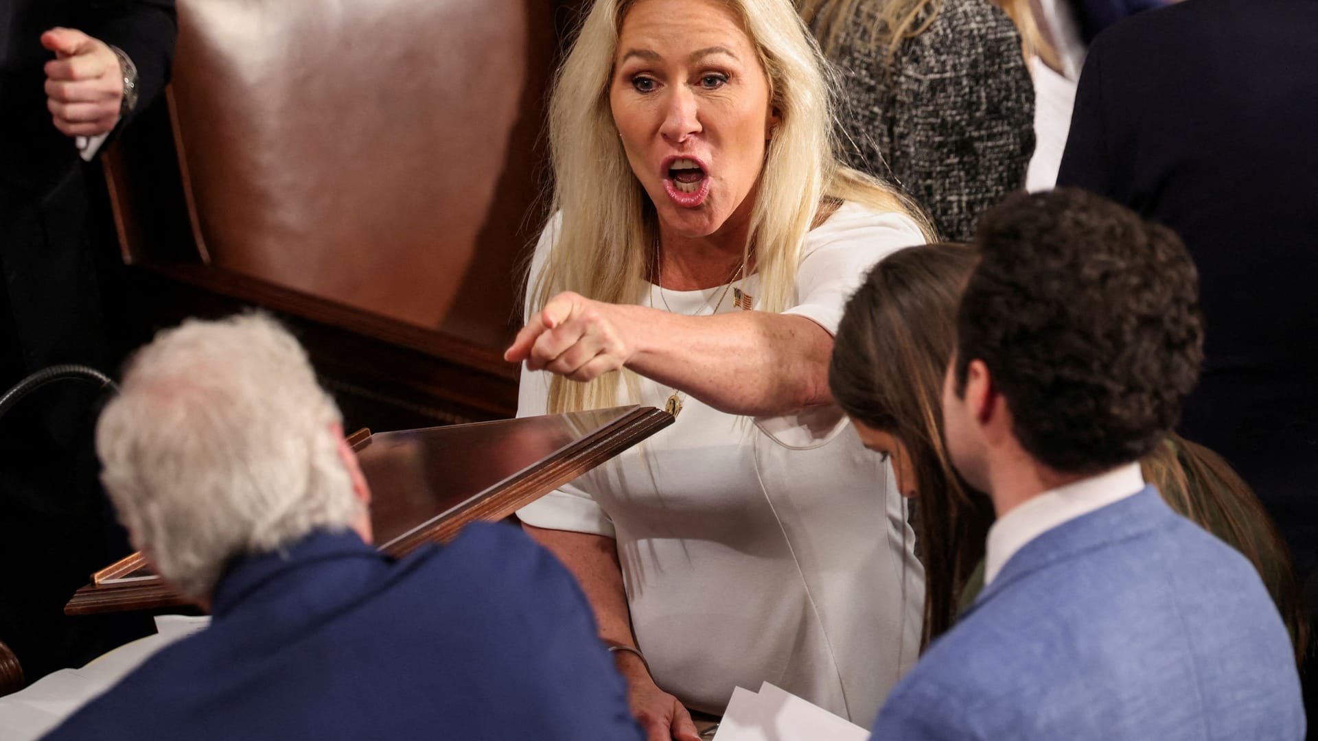 Taylor-Greene attackiert einen Kollegen im US-Parlament.