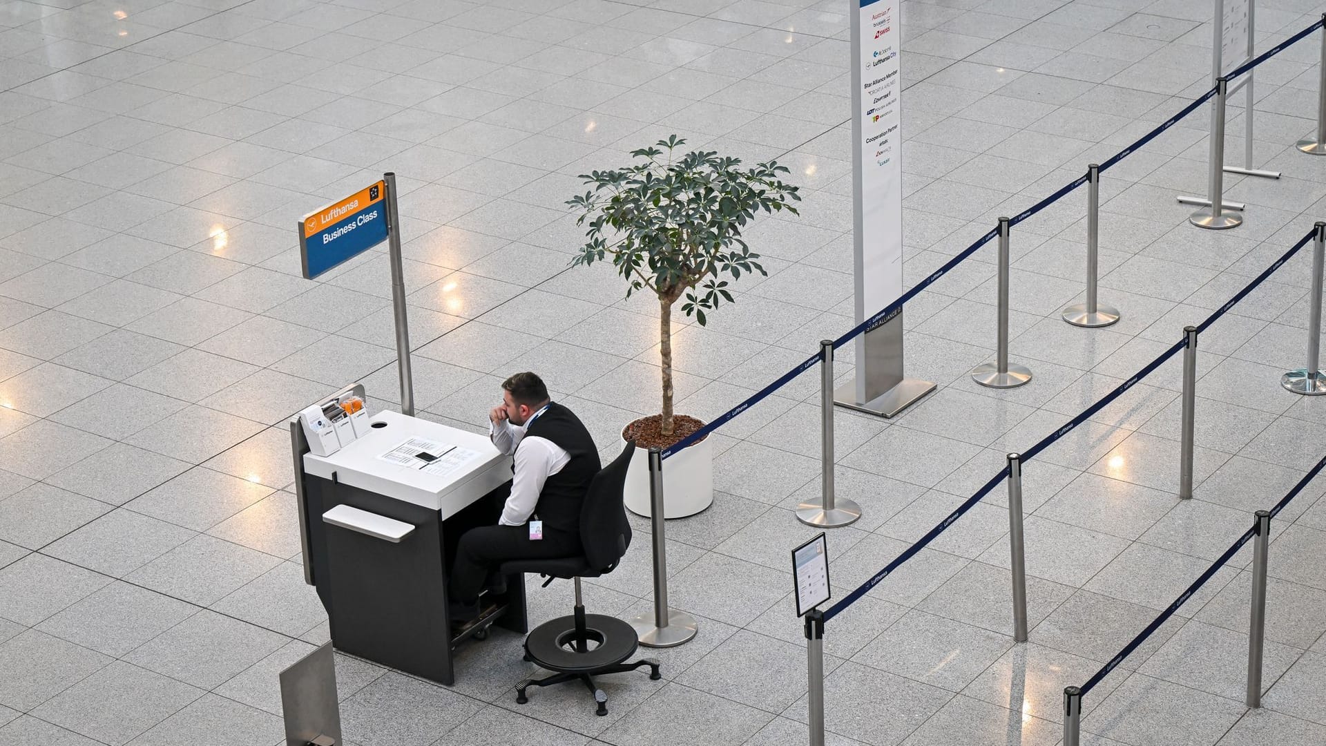 Verdi-Warnstreik am Flughafen München