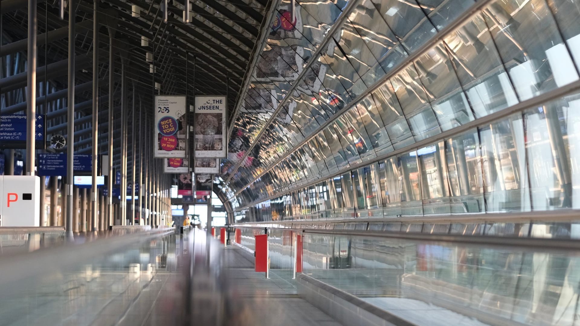 Verdi-Warnstreik am Flughafen Leipzig