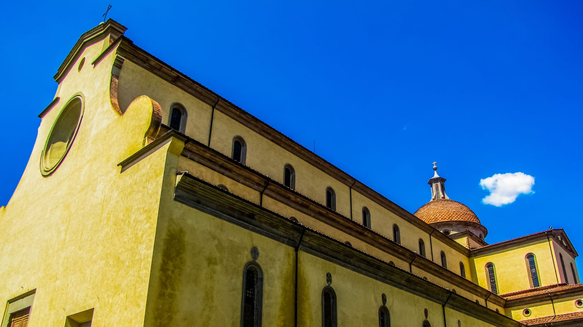 The Basilica di Santo Spirito (Holy Spirit) in Florence, Italy