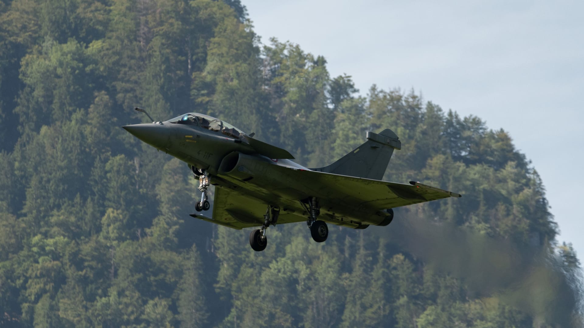 Dessault Rafale fighter in Mollis in Switzerland