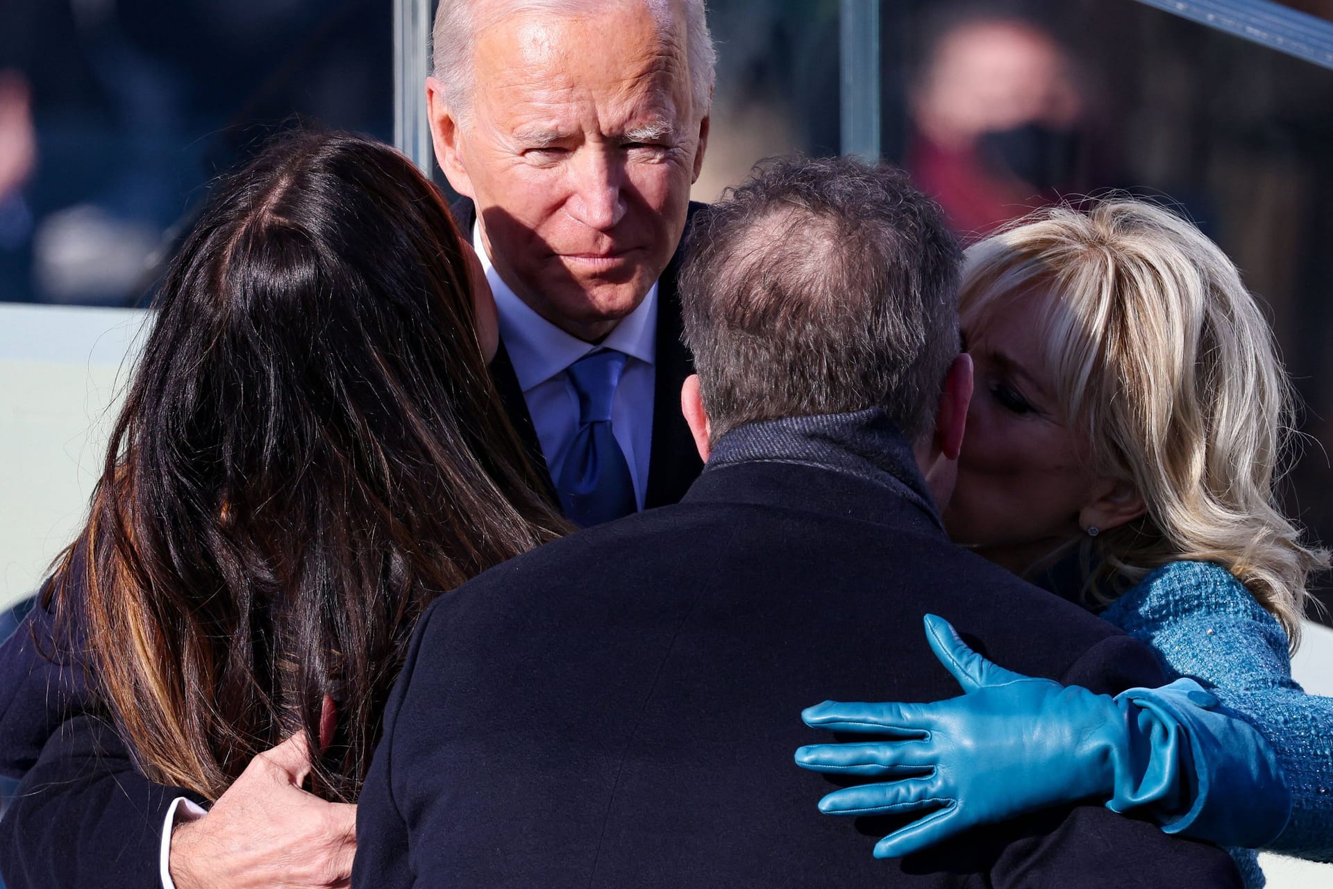 Joe Biden mit seiner Frau Jill (r.) und den Kindern Hunter und Ashley (l.).