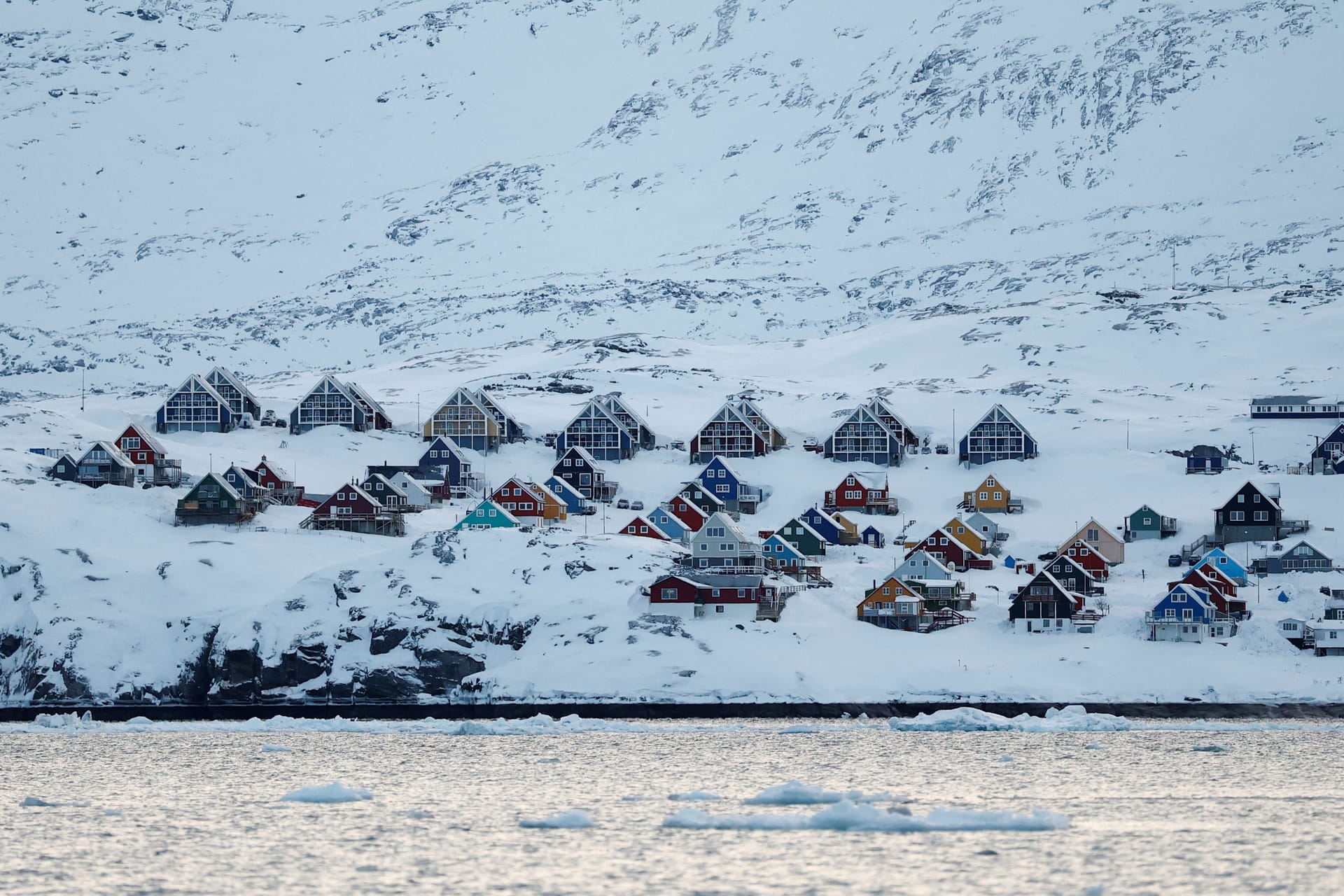 Häuser in Grönlands Hauptstadt Nuuk.