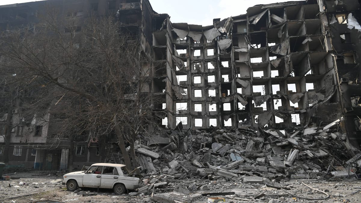 Su sadece Ukrayna'daki işgal edilen şehirde