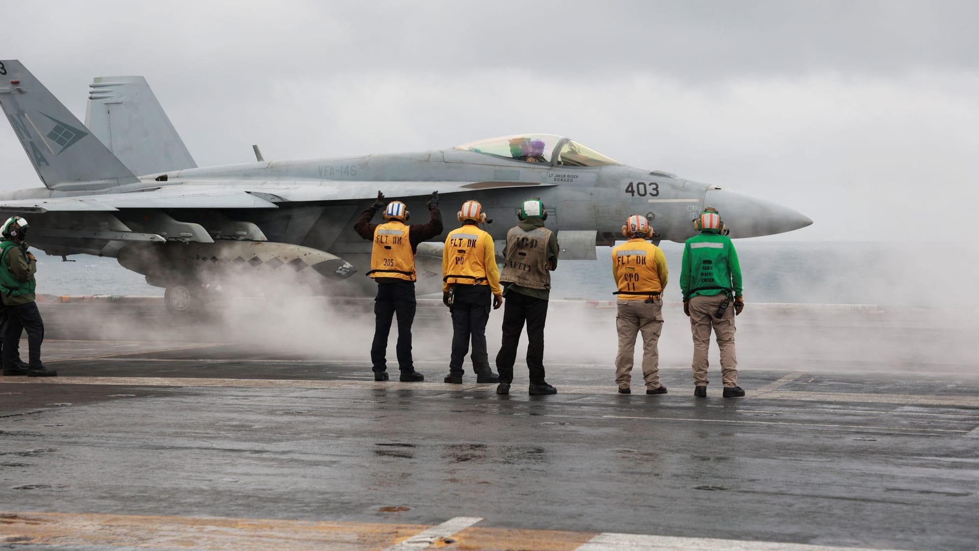 US-Kampfjet auf der "USS Nimitz": Die Vereinigten Staaten betrachten China als Herausforderer.