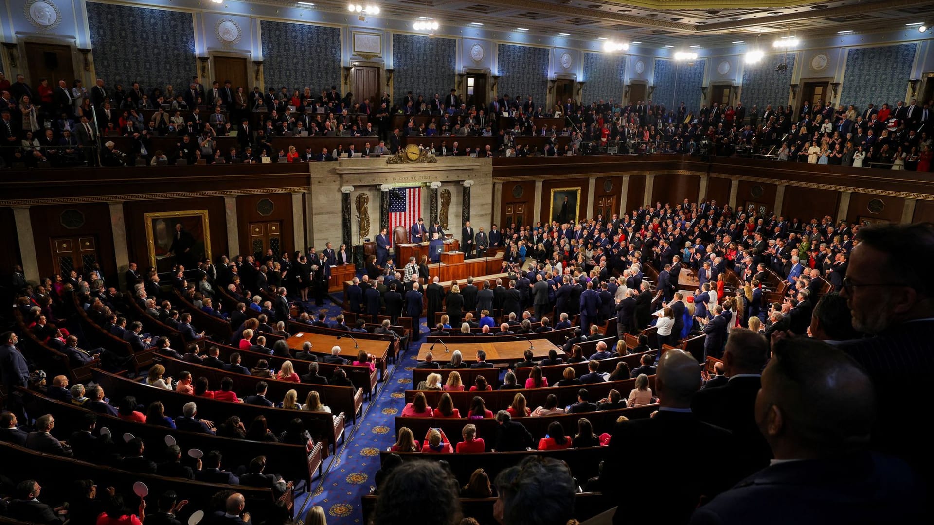 U.S. President Trump delivers a speech to a joint session of Congress