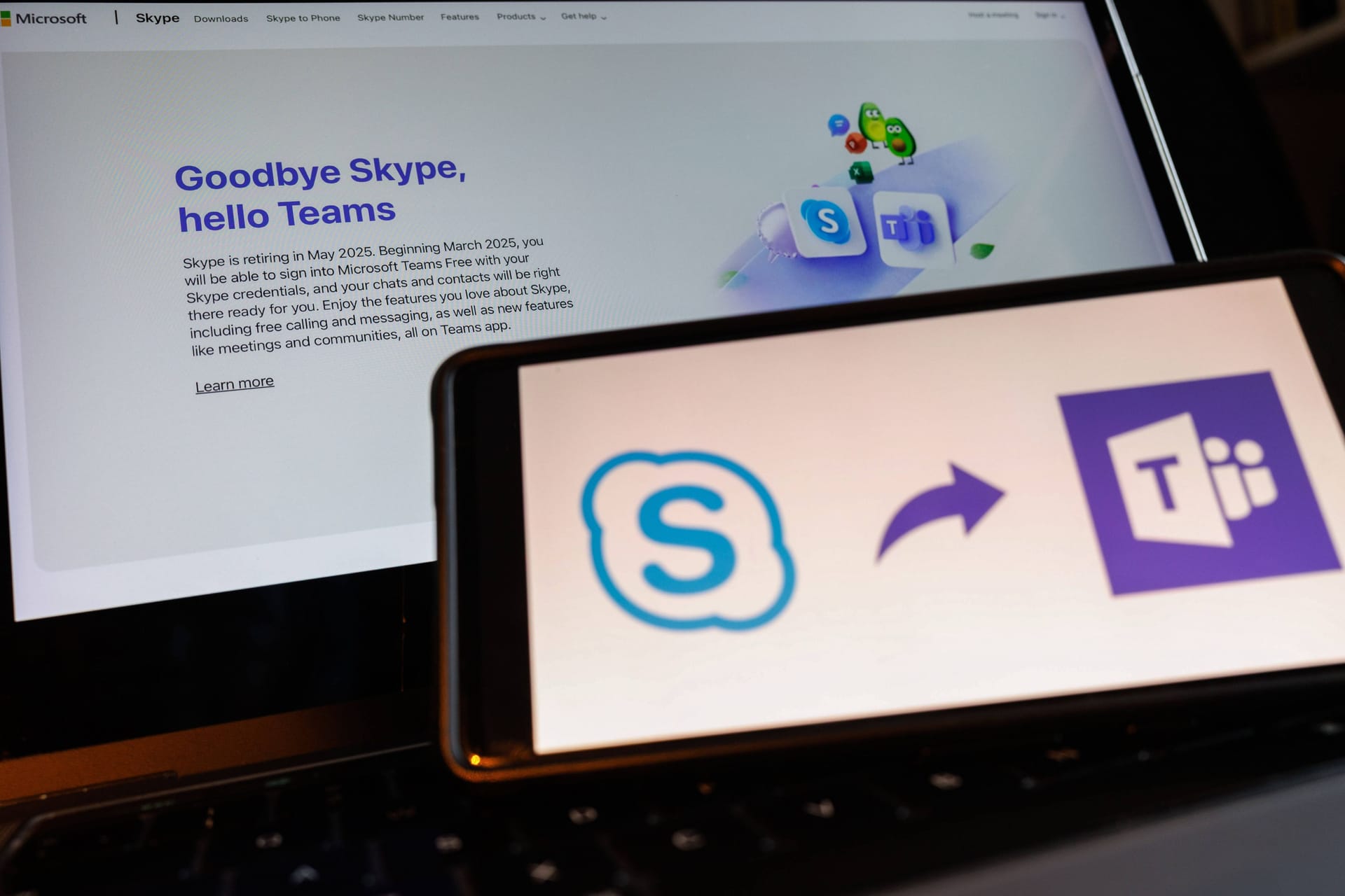 Messaging-Dienste: Die Einführung von Teams schadete den Nutzerzahlen von Skype.