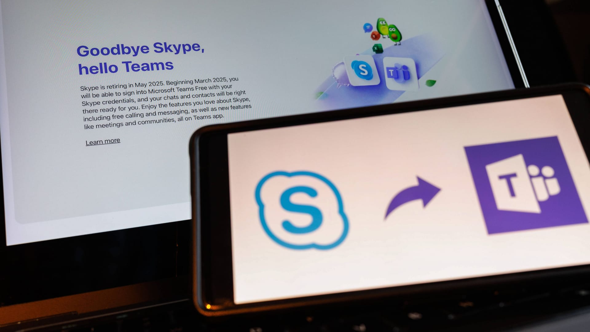 Messaging-Dienste: Die Einführung von Teams schadete den Nutzerzahlen von Skype.