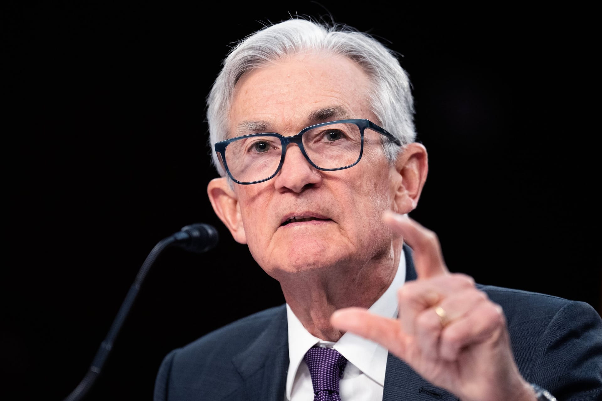 Jerome Powell, Chef der US-Notenbank: Er warnt vor einem wirtschaftlichen Abschwung.