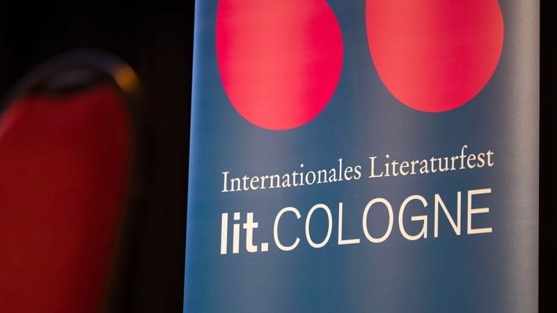 Das Logo der Lit.Cologne: Das Literaturfestival findet dieses Jahr zum 25. Mal statt.