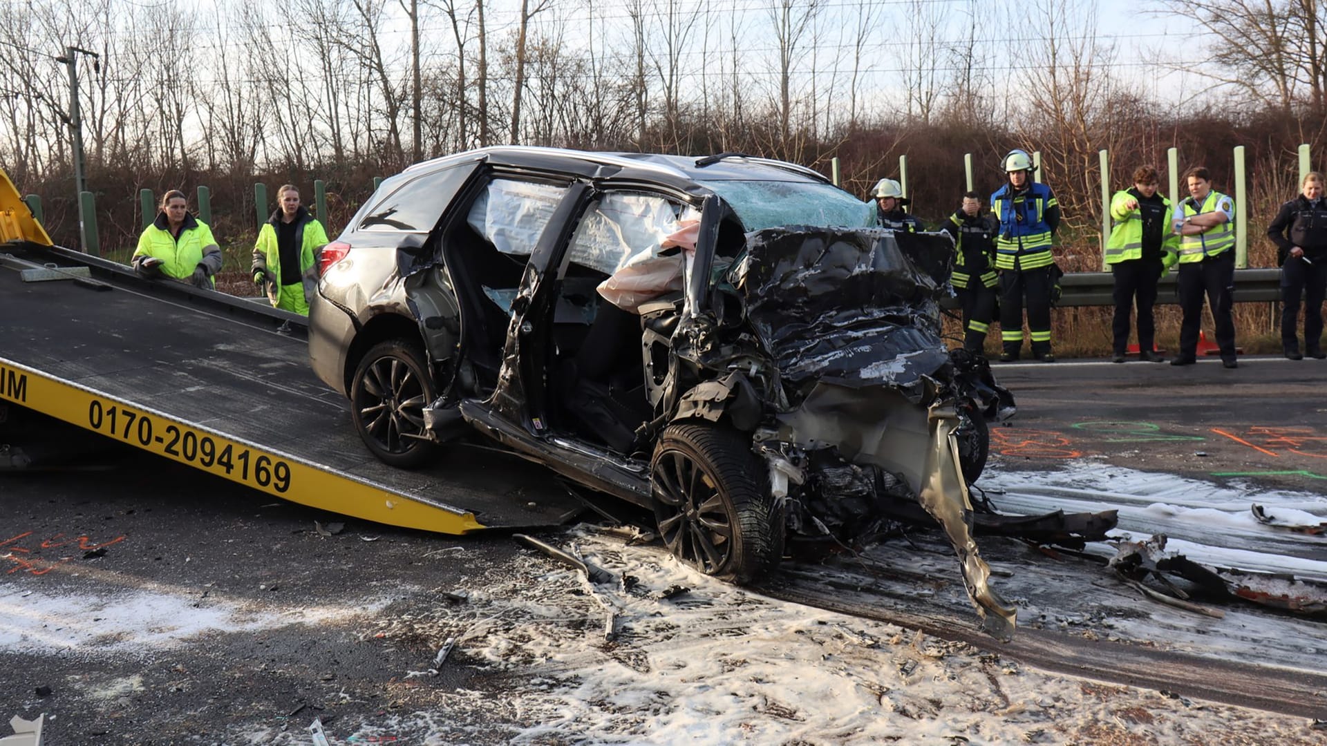 Unfall auf Landstraße