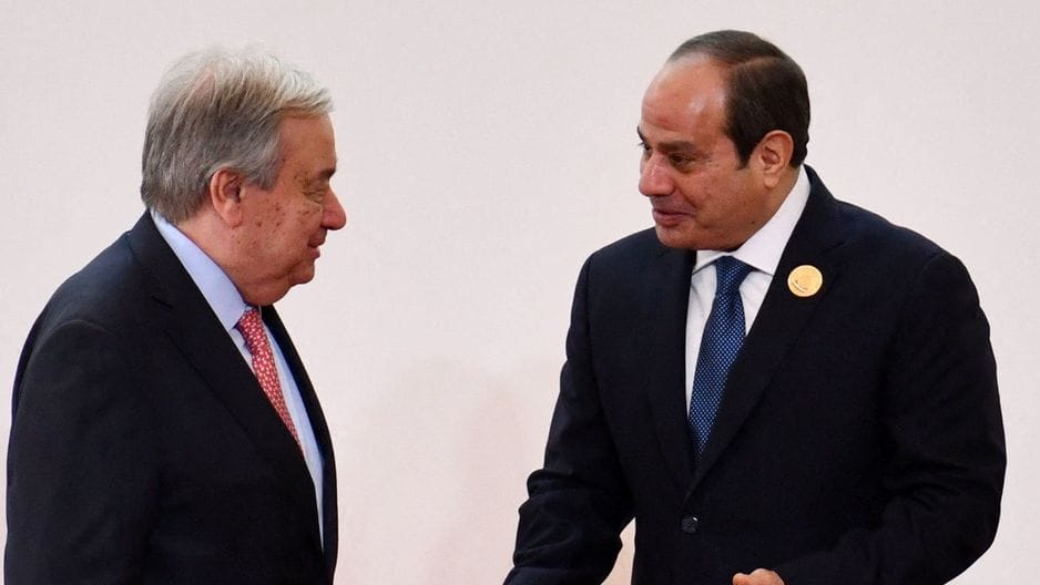 Abdel Fattah al-Sisi (l) mit António Guterres: Ägypten empfing auch den UN-Generalsekretär in Kairo.