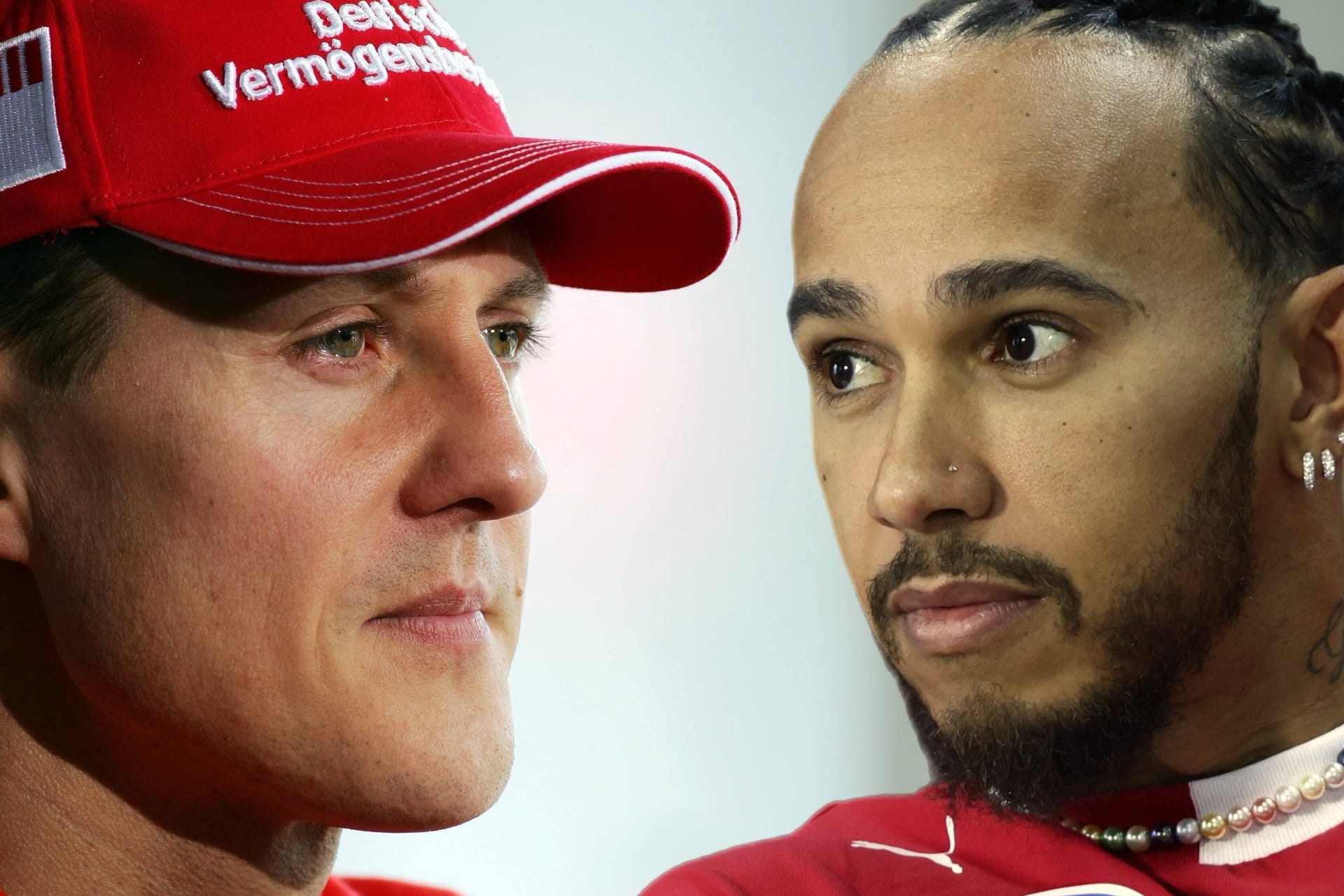 Im Formel-1-Olymp: Noch teilen sich Michael Schumacher (li.) und Lewis Hamilton den Rekord für sieben Weltmeistertitel.