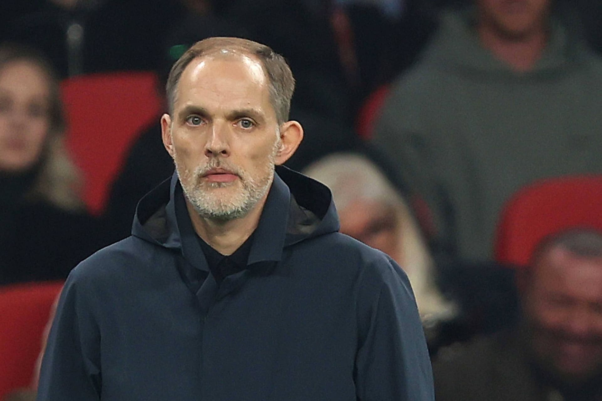 Thomas Tuchel ist wenig begeistert: Gegen Albanien gab er sein Debüt als englischer Nationaltrainer.