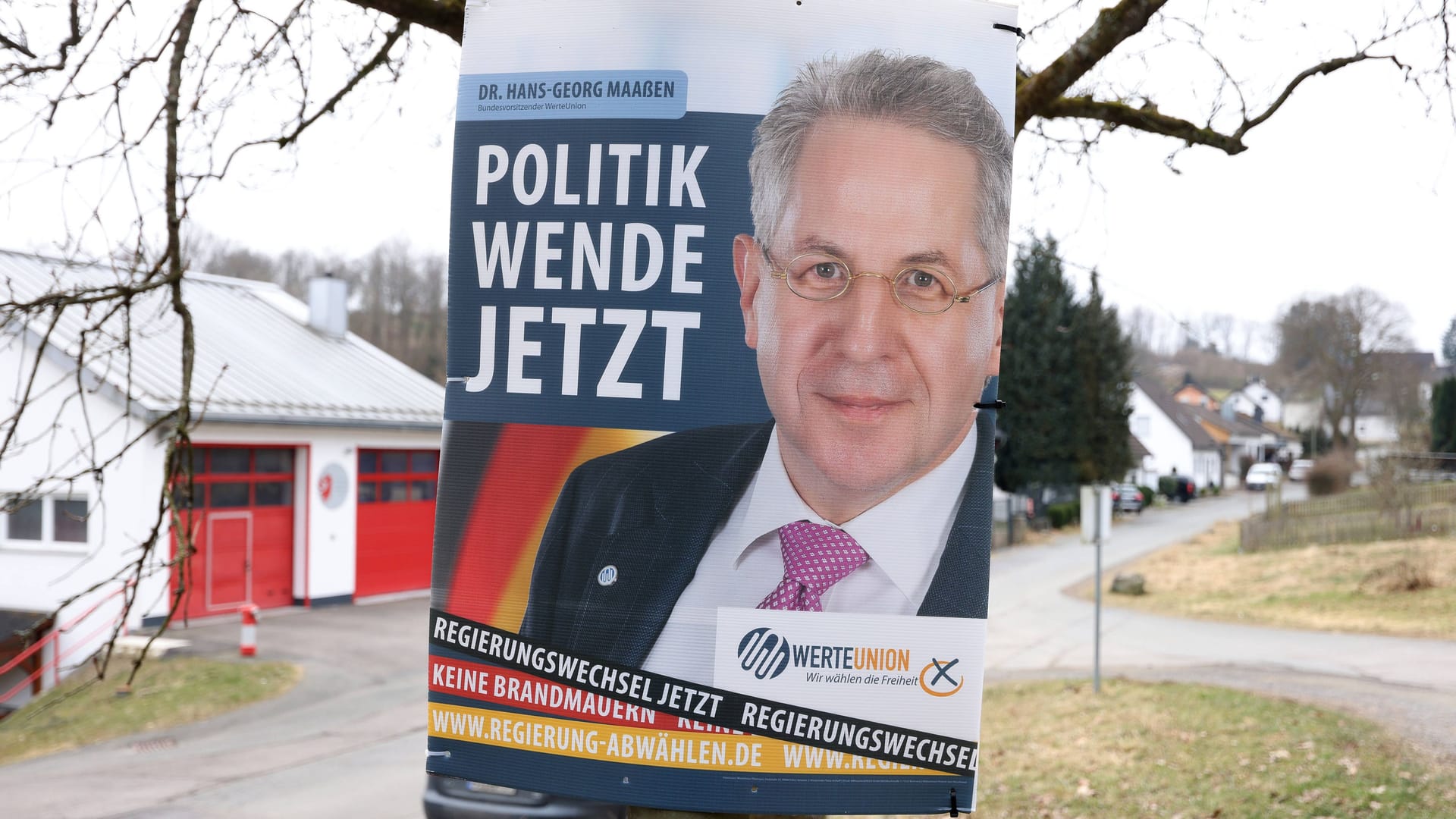 Maaßen im Bundestagswahlkampf: Er war eigentlich gegen das Antreten, das zu einer desaströsen Pleite für die Werteunion wurde.