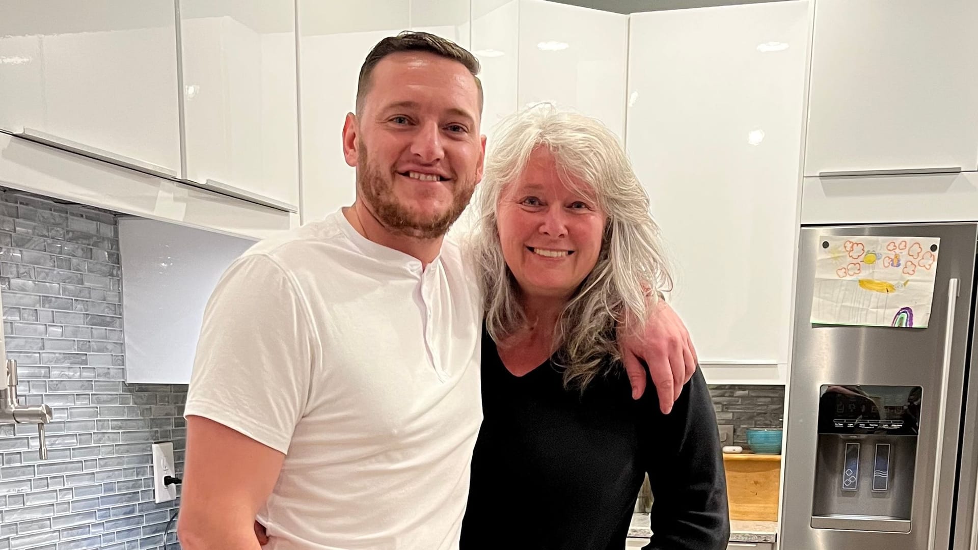 Fabian Schmidt (34) mit seiner Mutter Astrid Senior.