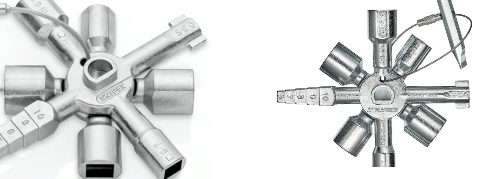 Der Knipex-Schüssel (links) und das Produkt von Lidl (rechts)