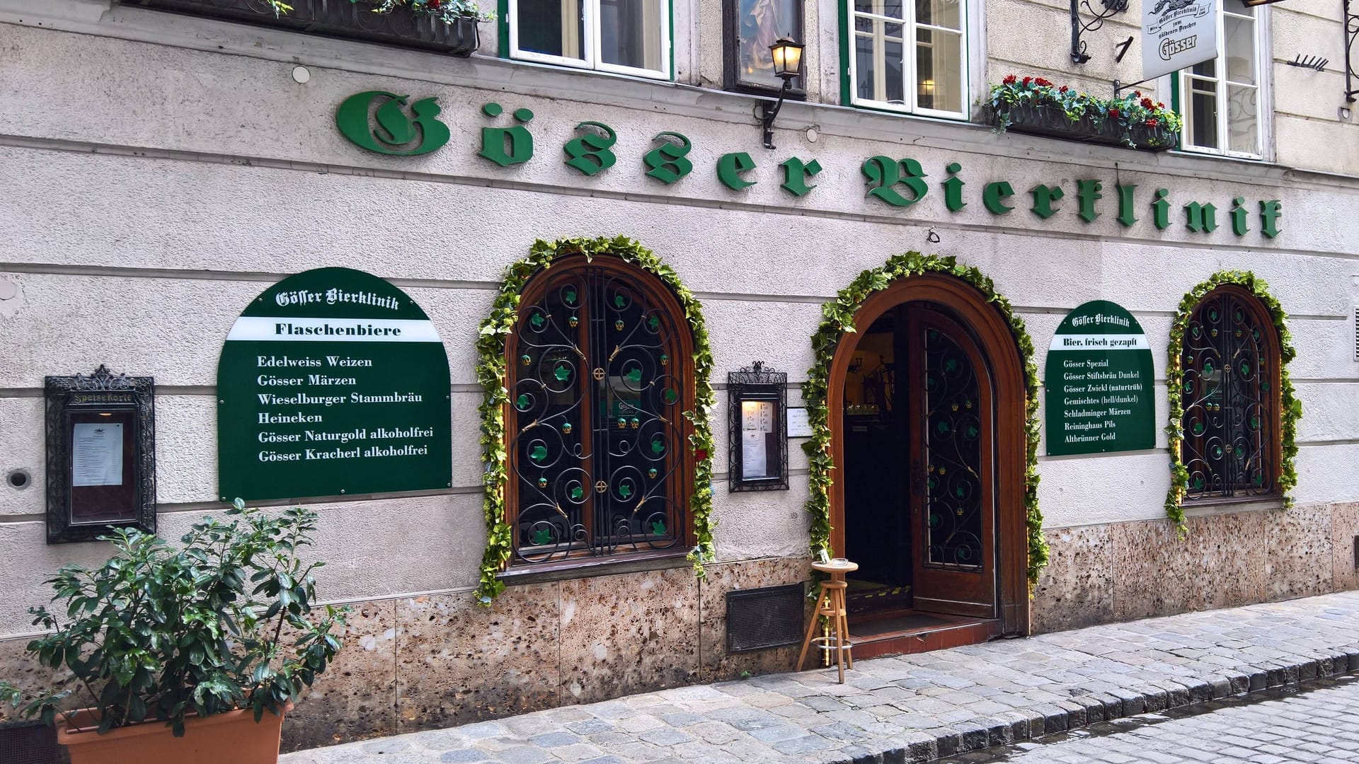 Die "Gösser Bierklinik" in Wien: Hier servierte man seit Generationen Gulasch, Blunzengröstl, Kalbsbeuschel.