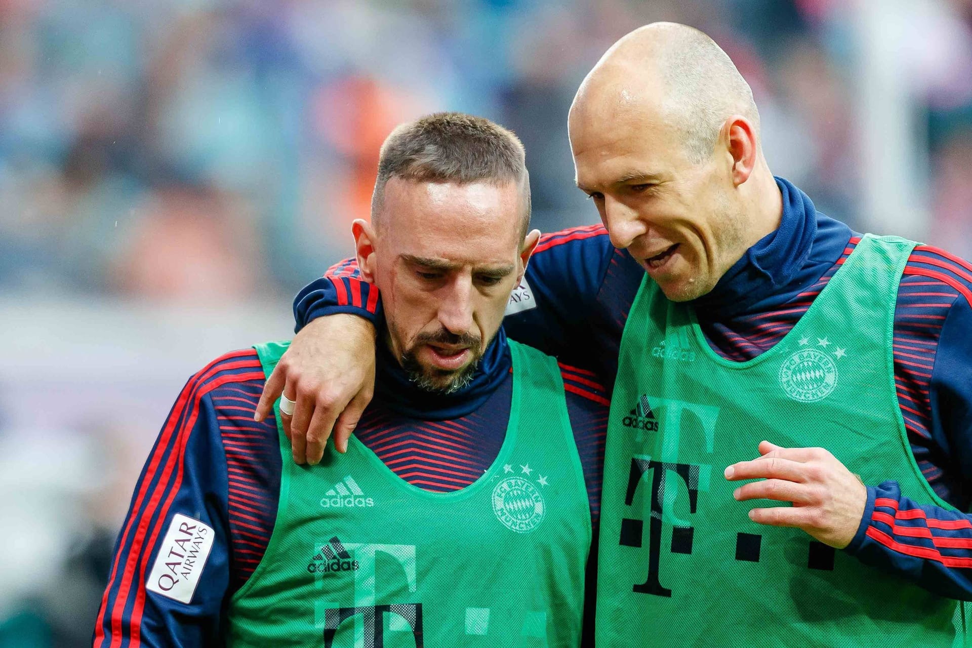 Franck Ribéry und Arjen Robben (r.): Sie vertreten die Münchner.