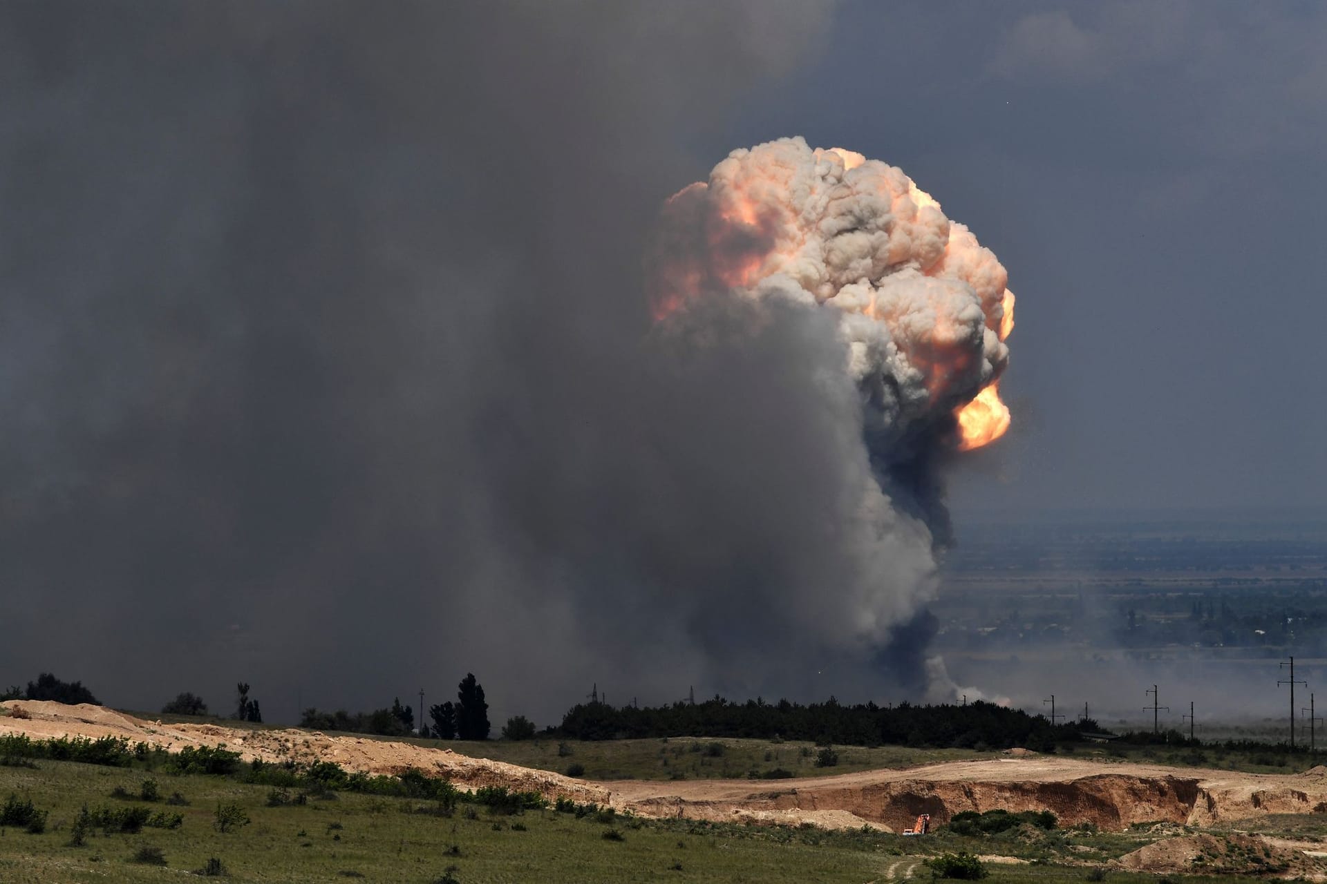 Munition explodiert auf russischem Militärgelände