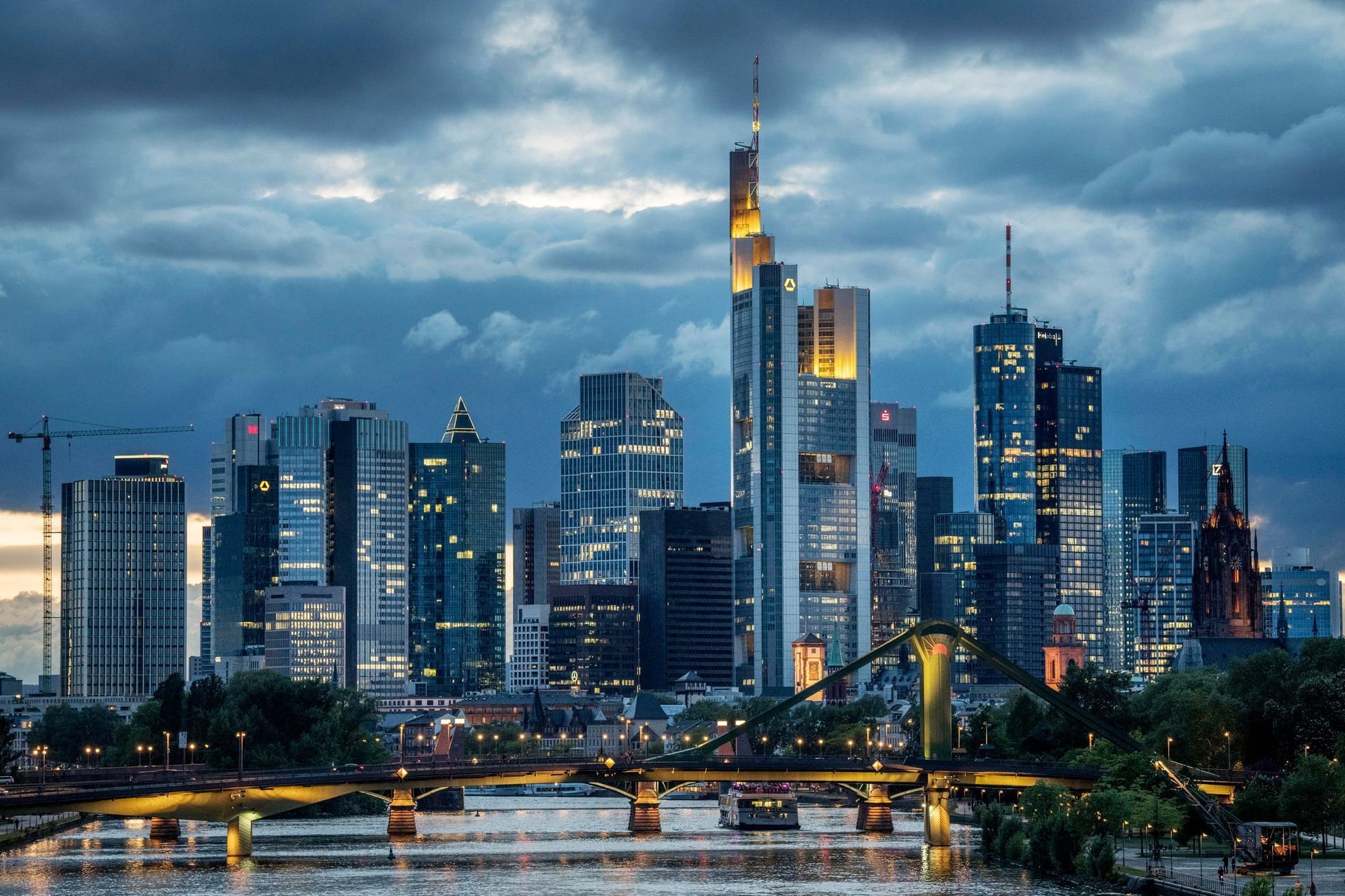 Skyline Bankenviertel in Frankfurt am Main