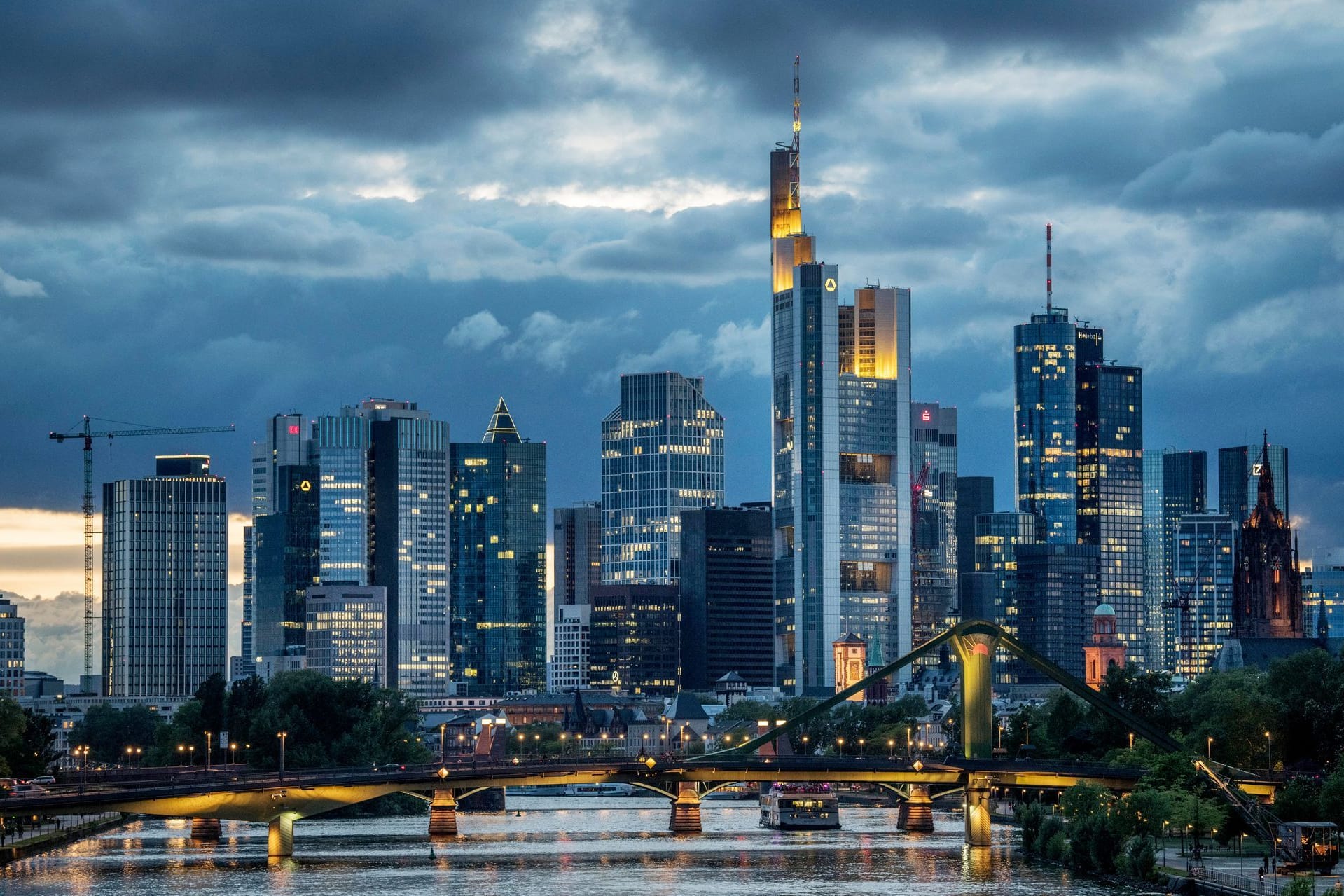 Skyline Bankenviertel in Frankfurt am Main