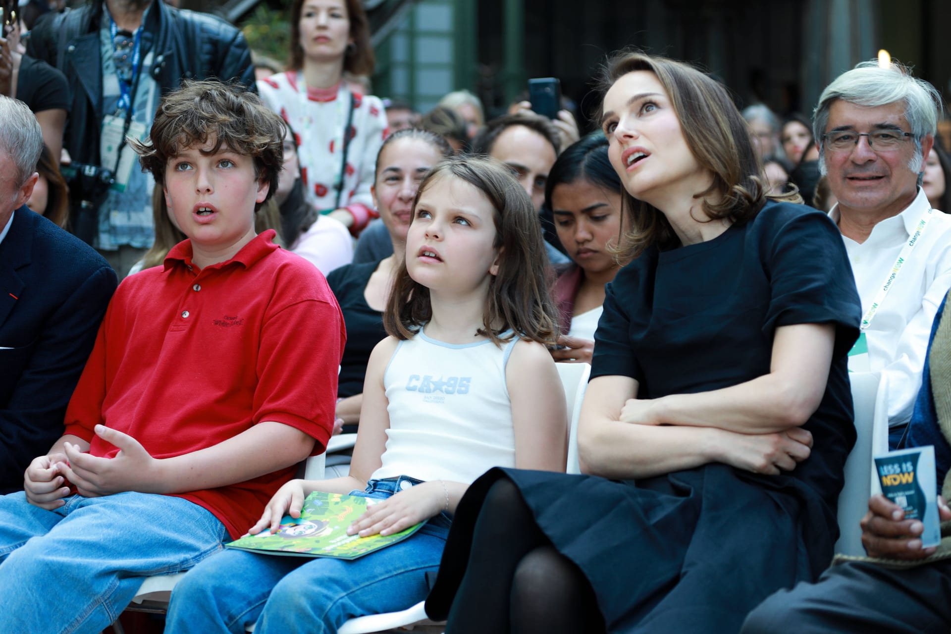 Natalie Portman mit ihren Kindern bei der Veranstaltung "ChangeNOW"
