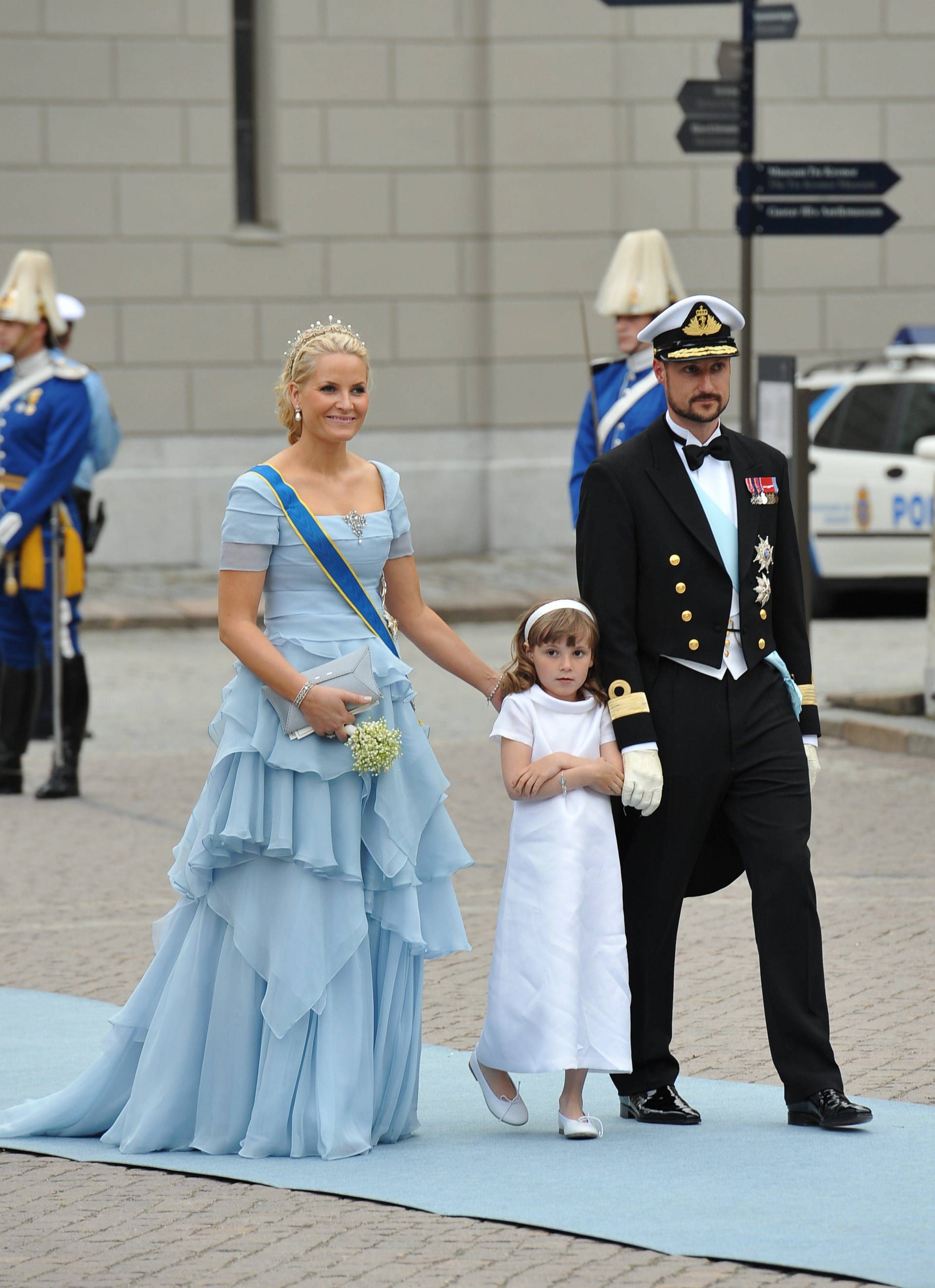 Mette-Marit und Haakon mit ihrer Tochter im Jahr 2010