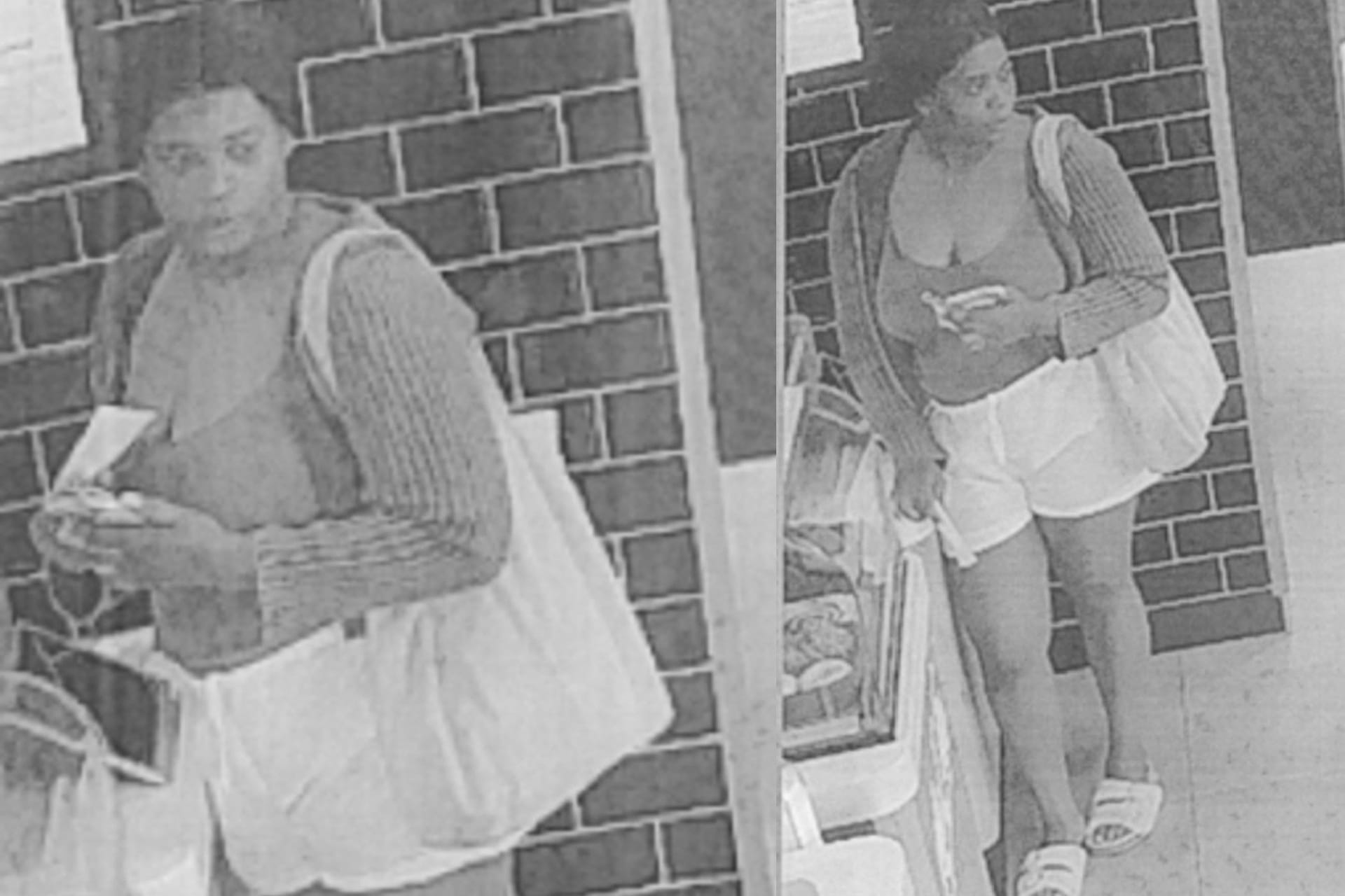 Mit Fotos einer Überwachungskamera sucht die Polizei eine Frau: Sie soll in einer Burger-King-Filiale eine Spendenbox geklaut haben.