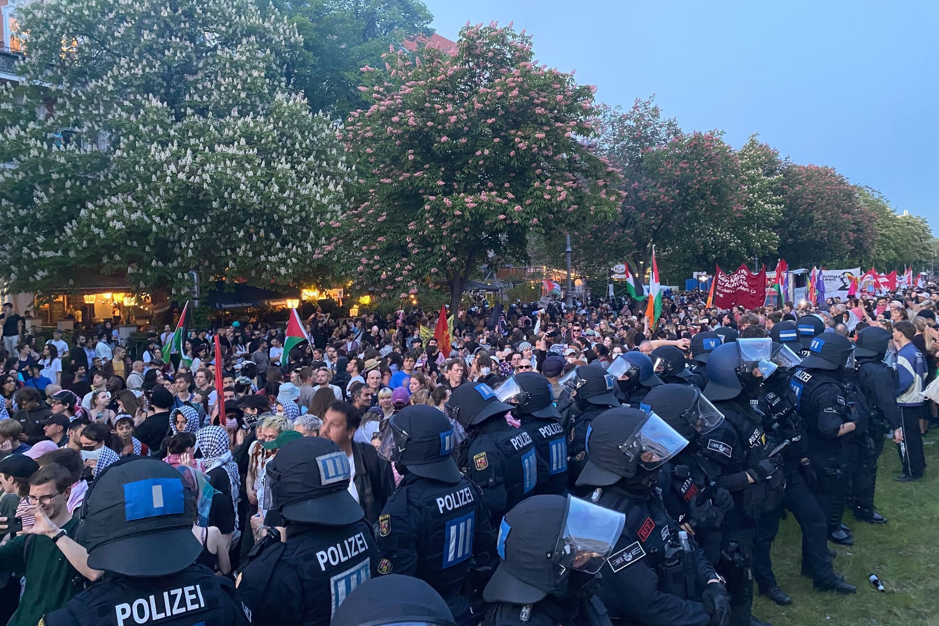 Der hintere Teil des Demonstrationszuges.