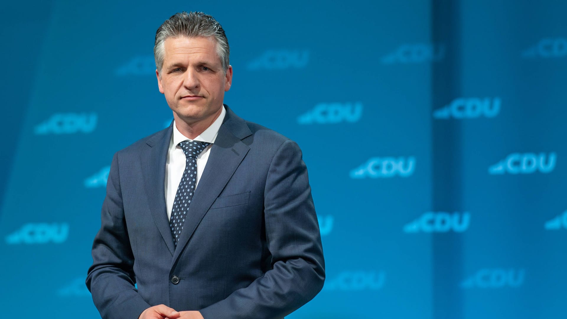 Thorsten Frei beim CDU-Parteitag im April (Archivbild).