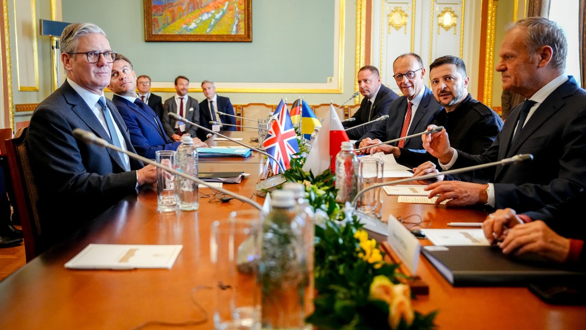Merz, Macron, Starmer und Tusk in Kiew