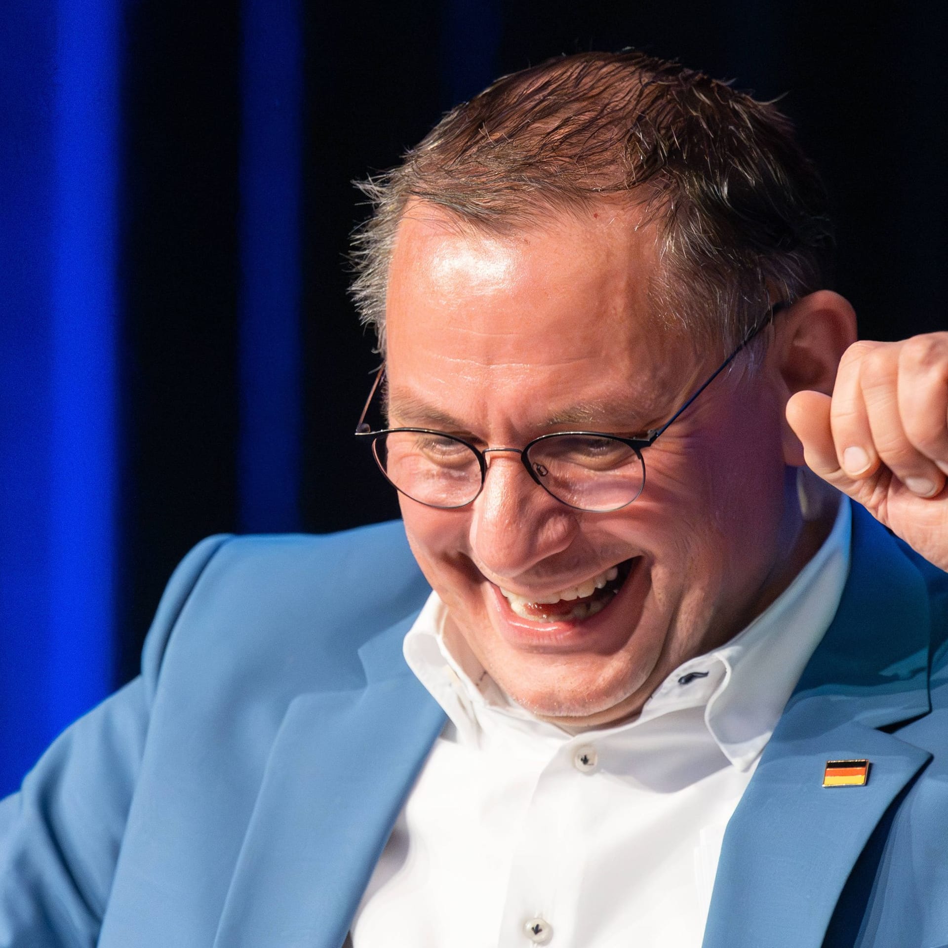 AfD-Chef Tino Chrupalla: Er spricht von einem "guten Tag für Deutschland".
