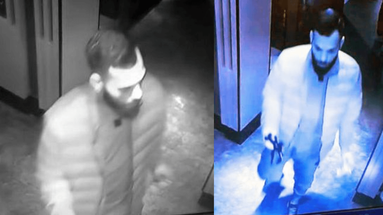 Mit einer Säge bewaffnet: Die Polizei sucht diesen Mann.