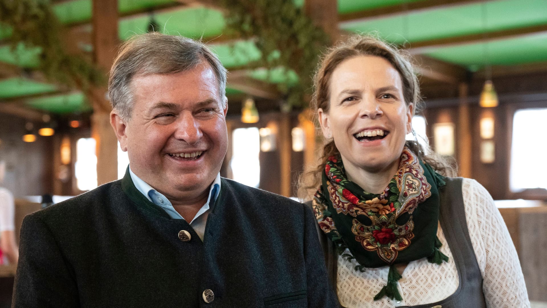 Lorenz Stiftl mit seiner Ehefrau Christine (Archivbild): Für beide ist die Wiesn kein Neuland.