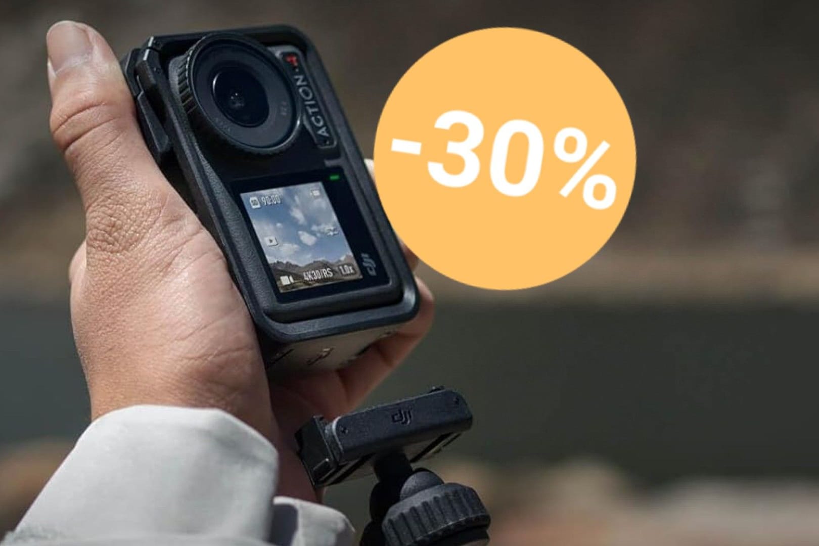 Mit der Action-Kamera von DJI erhalten Sie auch bei schnellen Bewegungen gestochen scharfe und flüssige Aufnahmen.