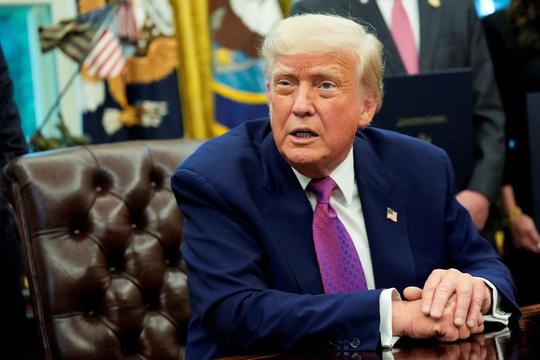 Donald Trump im Oval Office: Seine Regierung überlegt, eines der wichtigsten Grundrechte in den USA außer Kraft zu setzen. (Archivbild)