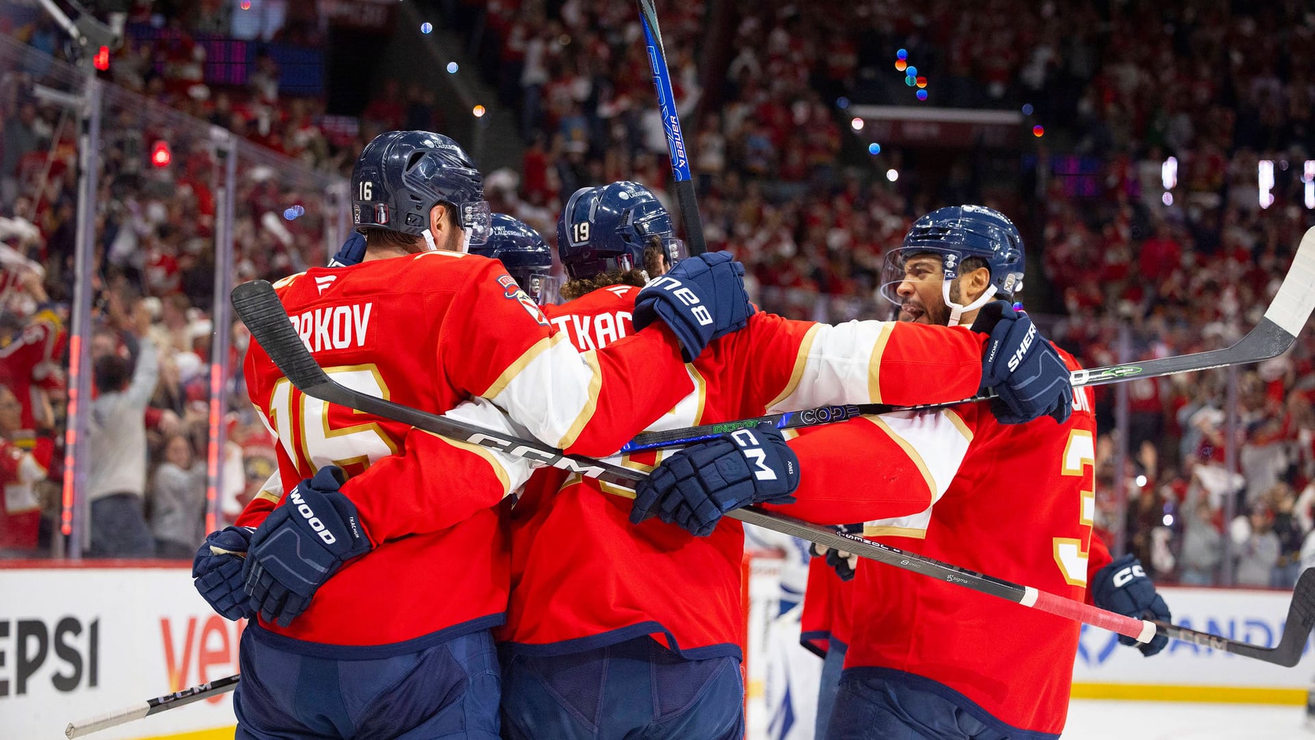 Spieler der Florida Panthers im Match gegen die Toronto Maple Leafs.