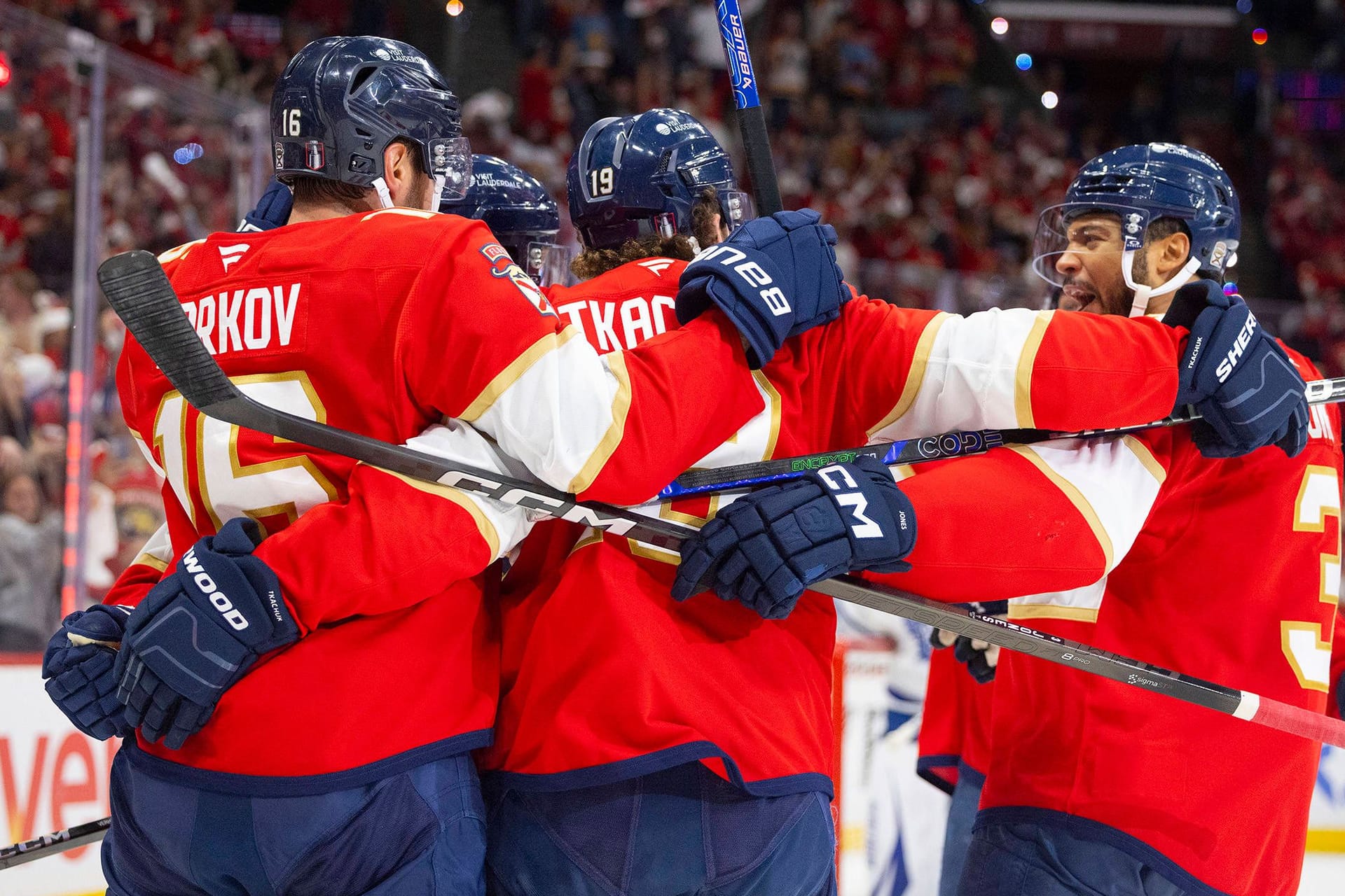 Spieler der Florida Panthers im Match gegen die Toronto Maple Leafs.