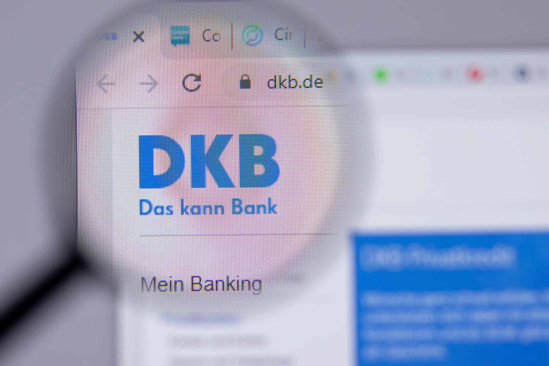 New York, USA - 26 April 2021: Deutsche Kreditbank DKB company logo close-up on website page, Illustrative Editorial.