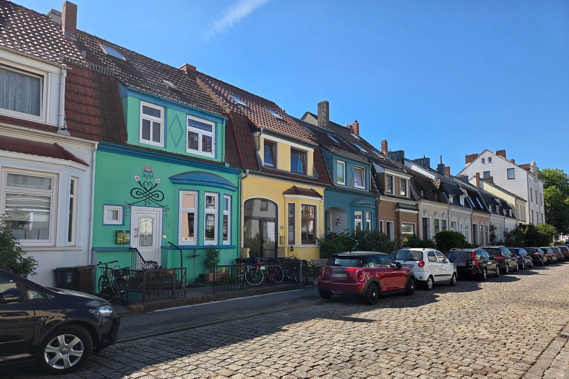 Die Häuschen im Flüsselviertel sind ein beliebtes Fotomotiv.