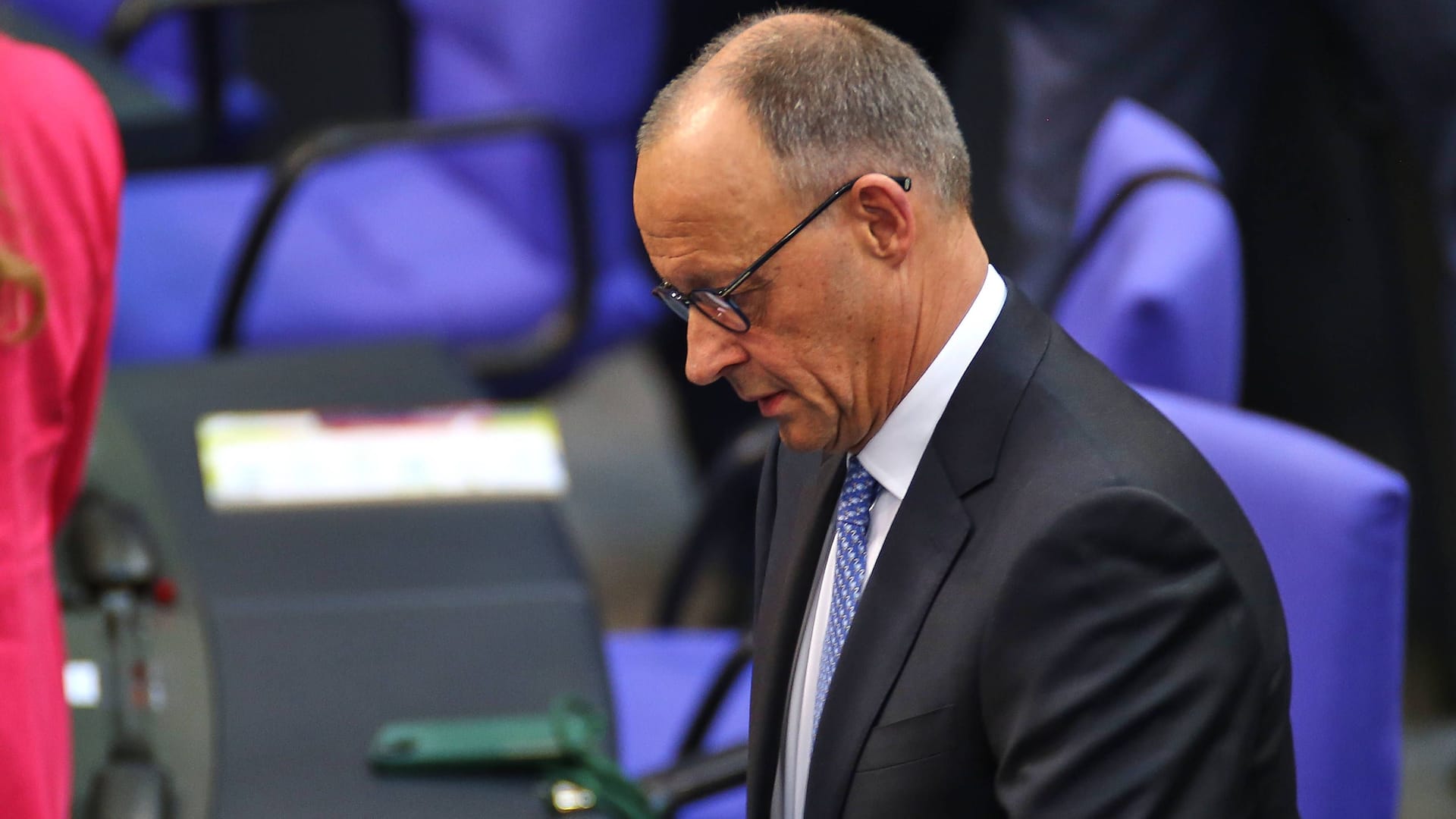 Friedrich Merz bei der Wahl des Bundeskanzlers im Bundestag.