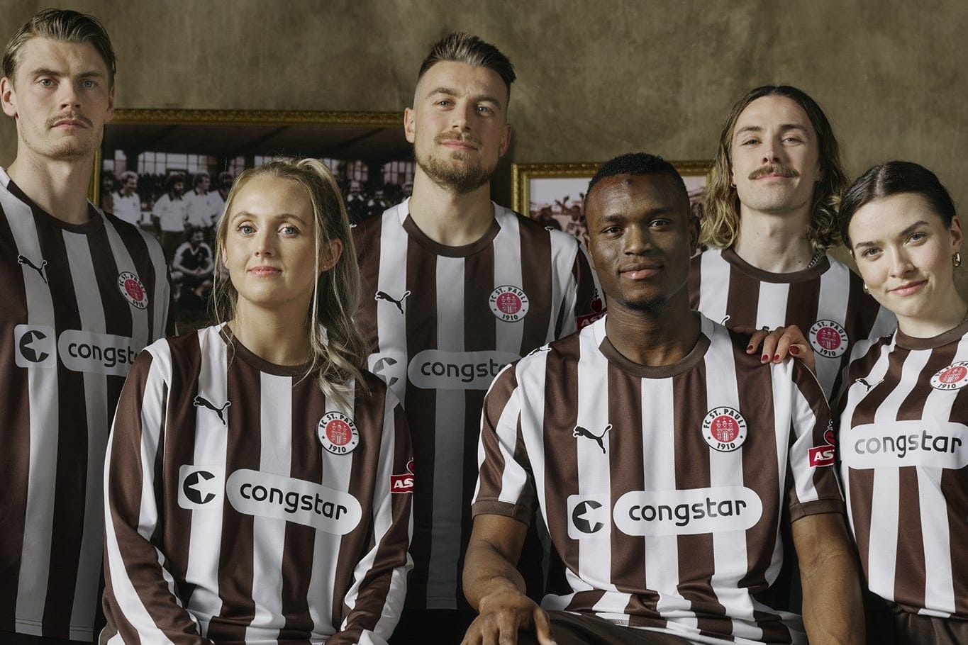 Klassisches Braun mit Streifen: Das neue Heimtrikot des FC St. Pauli für die Saison 2025/26.