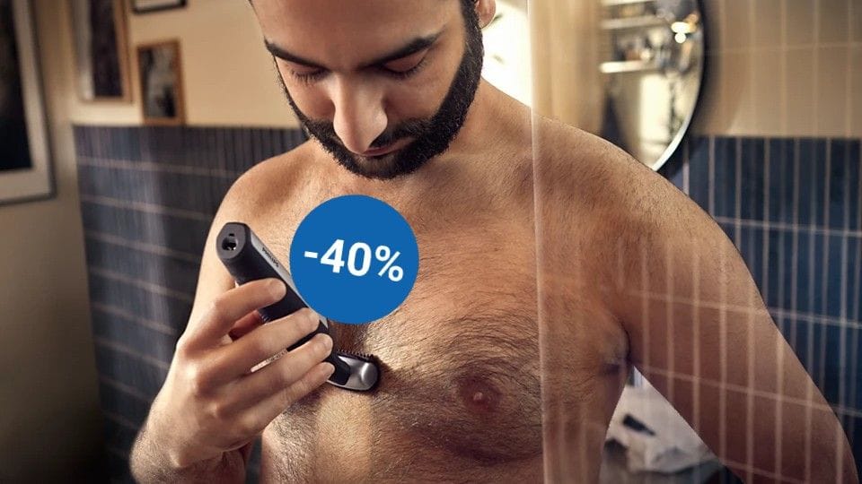 Mit einem Bodygrommer wie dem Philips Series 5000 gelingt die Körperrasur.