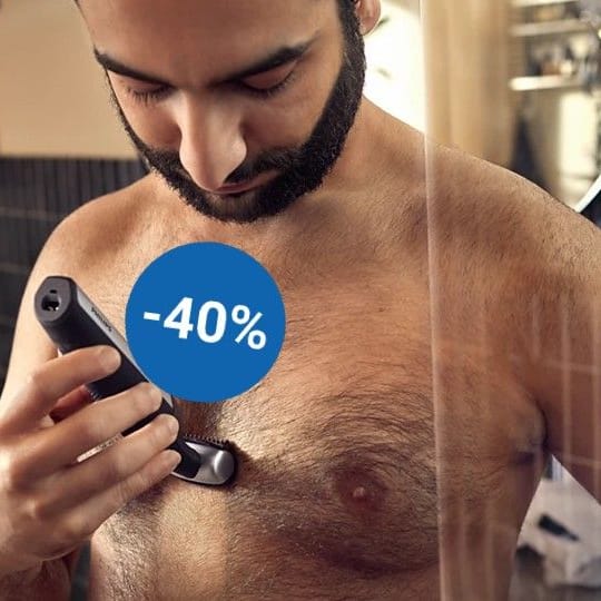 Mit einem Bodygrommer wie dem Philips Series 5000 gelingt die Körperrasur.